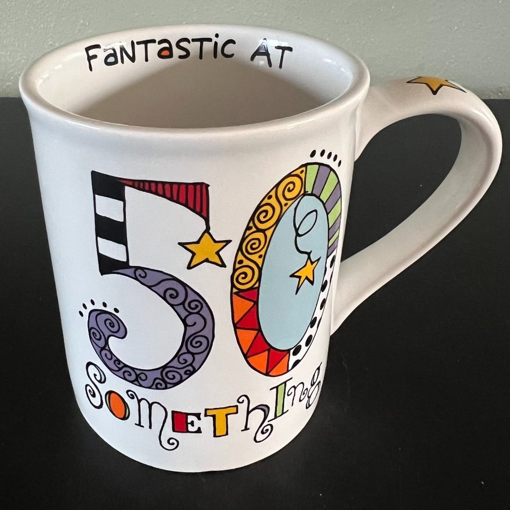 Our Name Is Mud 50 Something Birthday Mug Lorrie Veasey Ceramic Coffee Cup 14oz